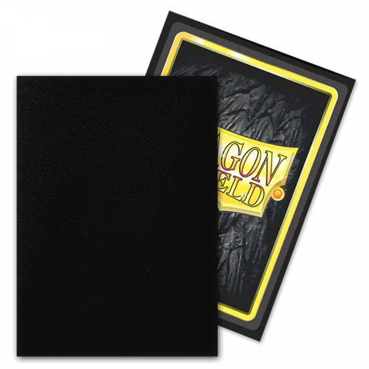 Dragon Shield - Matte Non-Glare Standard Size Sleeves 100pk - Black - Loaded Dice