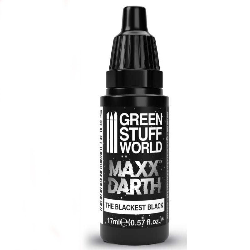 Green Stuff World - Maxx Darth Black Paint 17ml - Loaded Dice Barry Vale of Glamorgan CF64 3HD