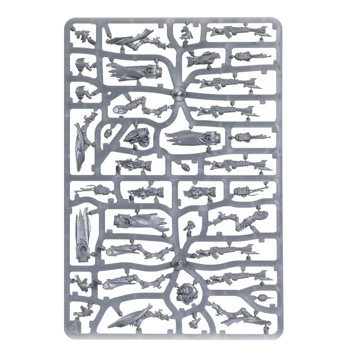 Mechanicum Skitarii Battle-Pilgrym Corpus unpainted plastic sprue, frame 2 of 2