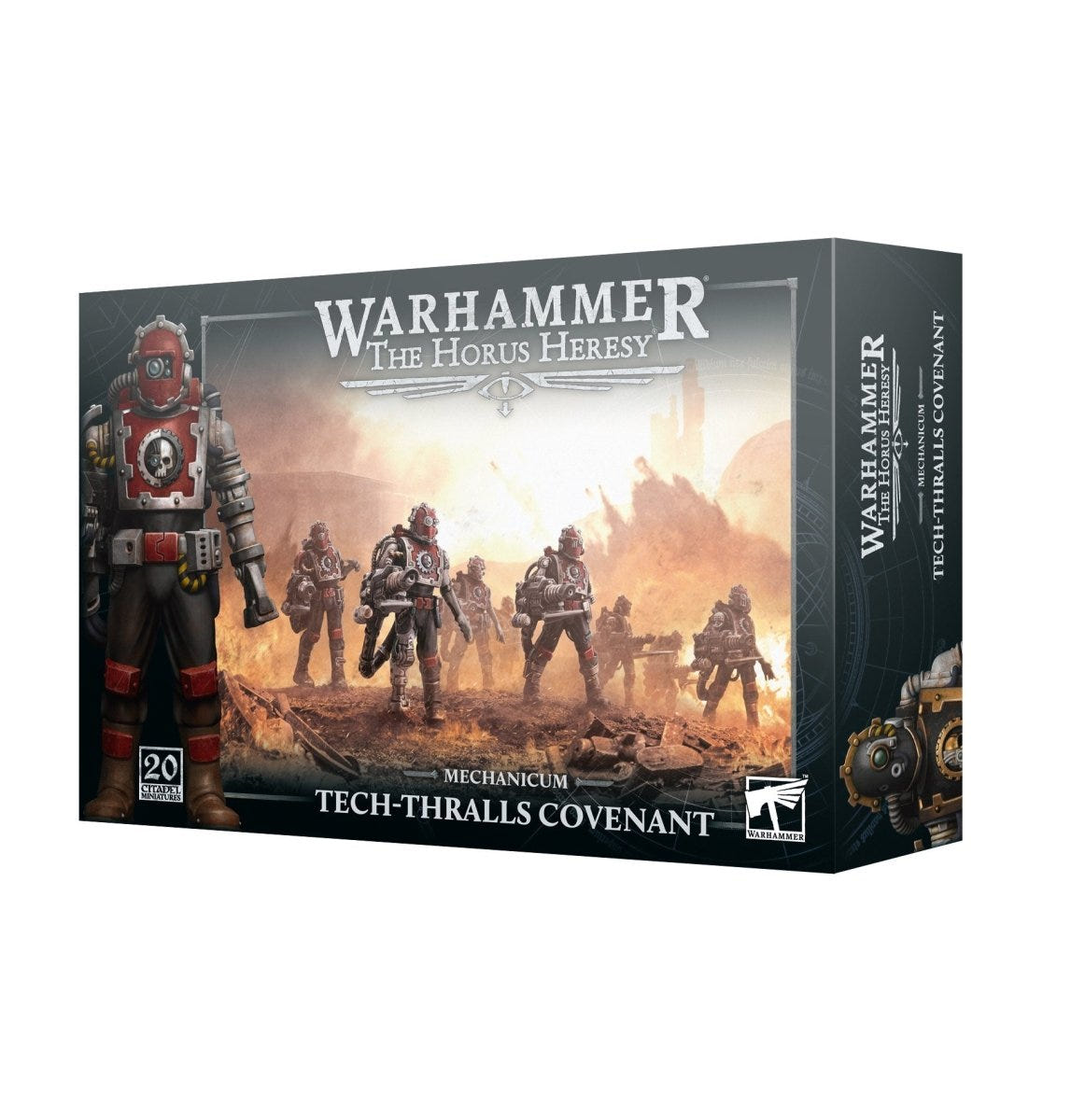 Games Workshop Warhammer: The Horus Heresy Mechanicum Tech-Thralls Covenant box front, 20 miniatures