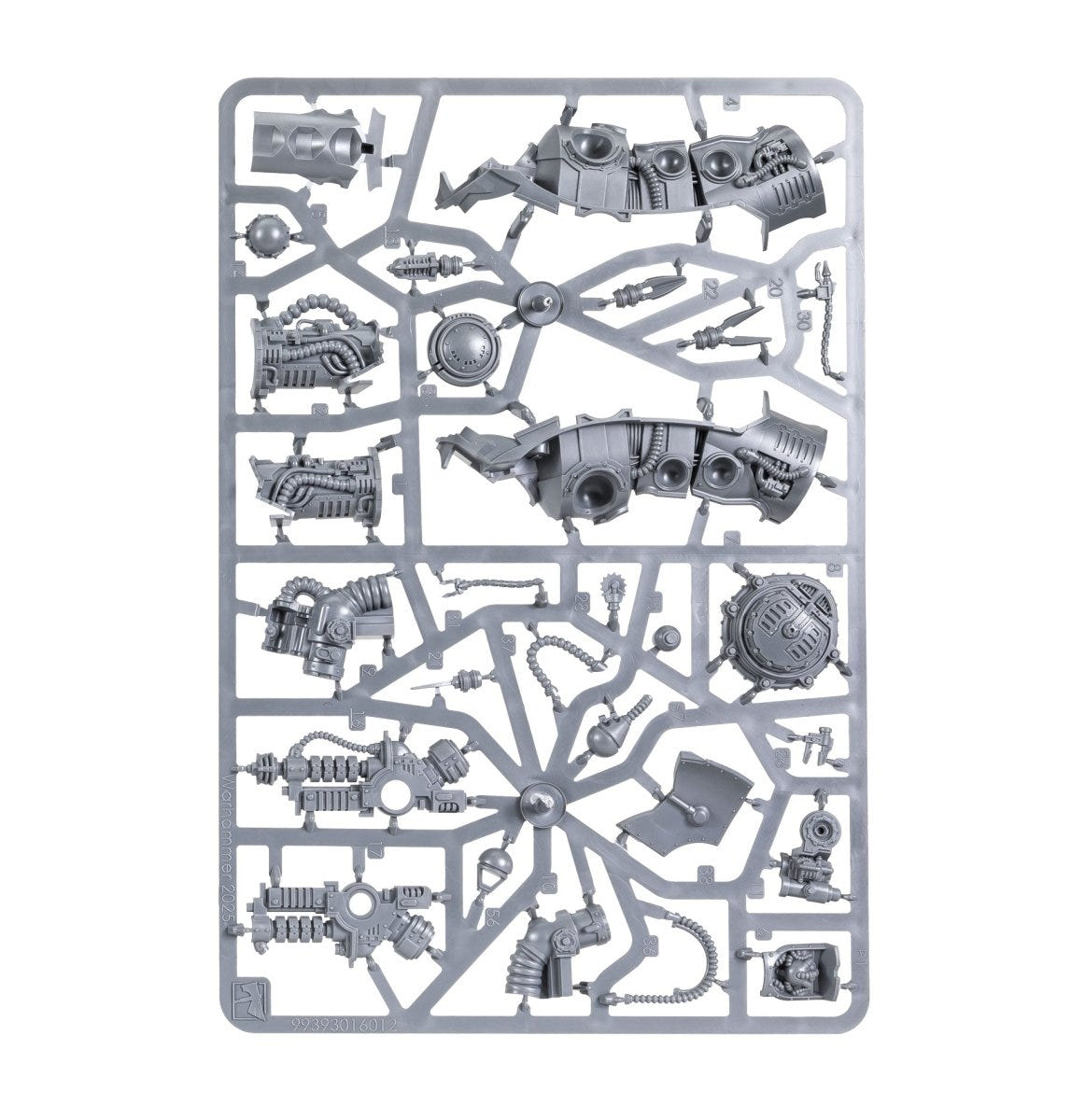 Mechanicum Vultarax Stratos-Automata unpainted plastic sprue, frame 3 of 3