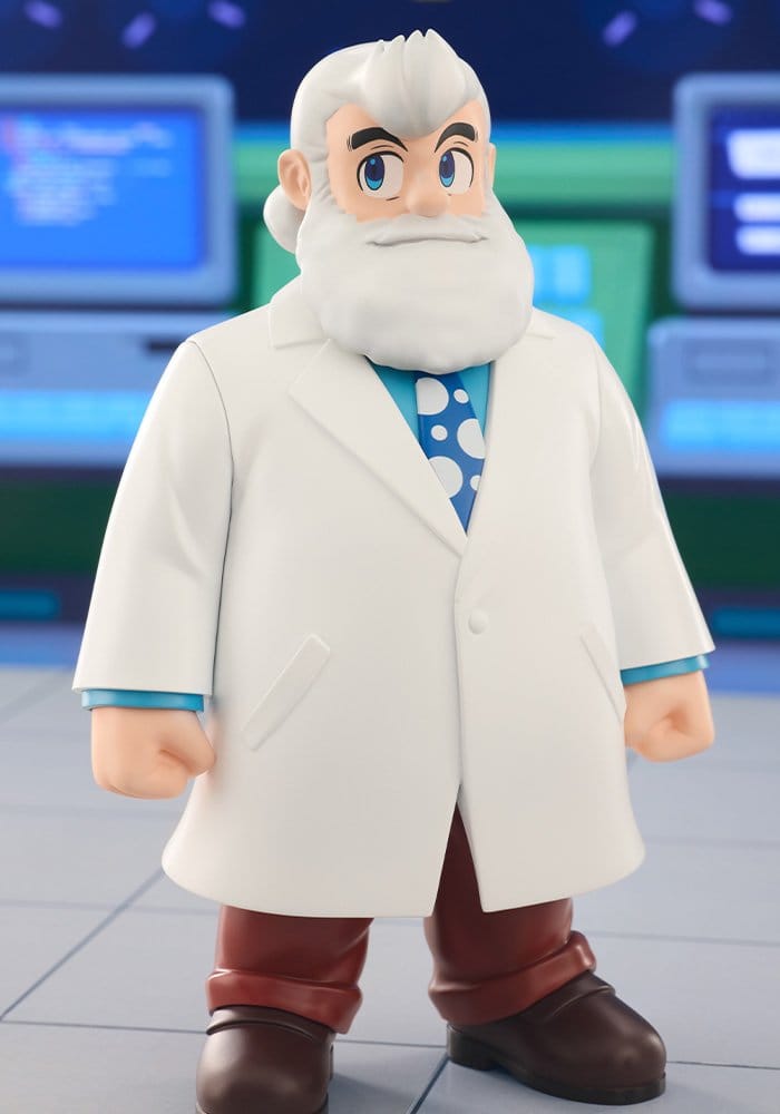 Front view of the Kotobukiya Dr. Light figure in lab coat and red trousers
