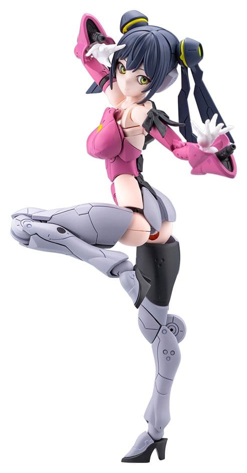 Kotobukiya Megalomaria Unlimited Universe Airly plastic model kit built as a girl in pink and white