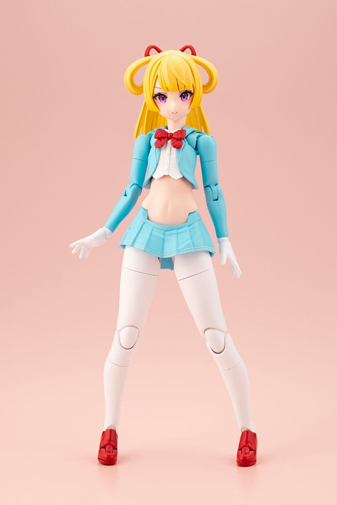 Megami Device Buster Doll Knight Alice standing in sky blue jacket and skirt, front view