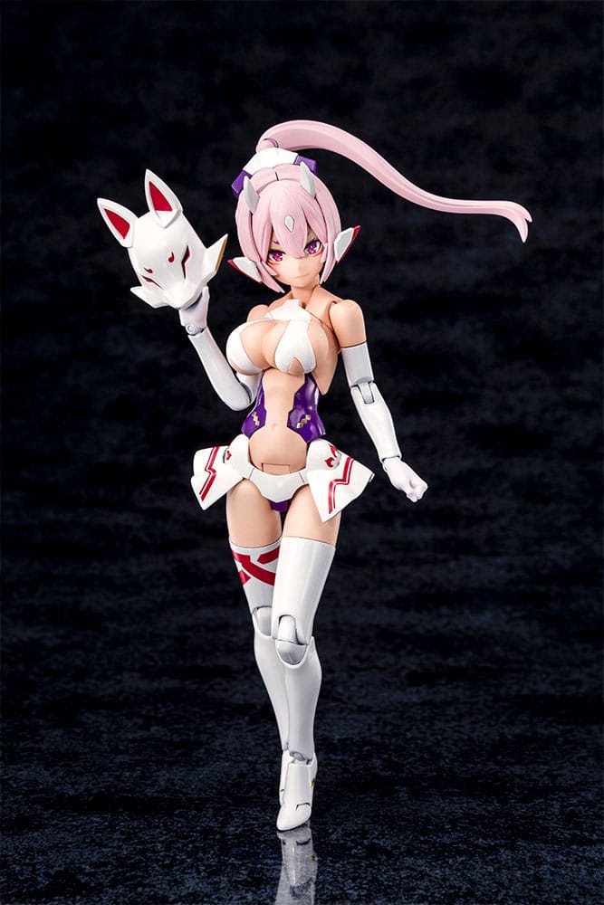 Megami Device Asra Nine-Tails unarmoured body front view holding a fox mask