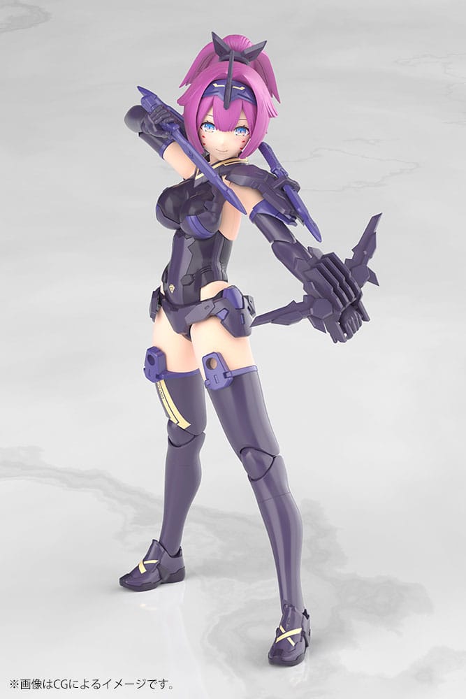 Megami Device ASRA Archer Kizuna Shadow Edition render in unarmed mode, front view