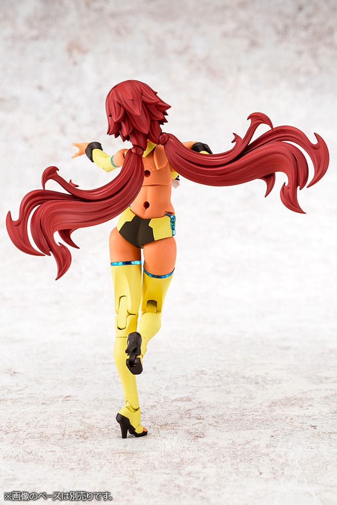 Ame No Uzume Sunshine Megami Device kit rear view of unarmoured body with long red twin tails