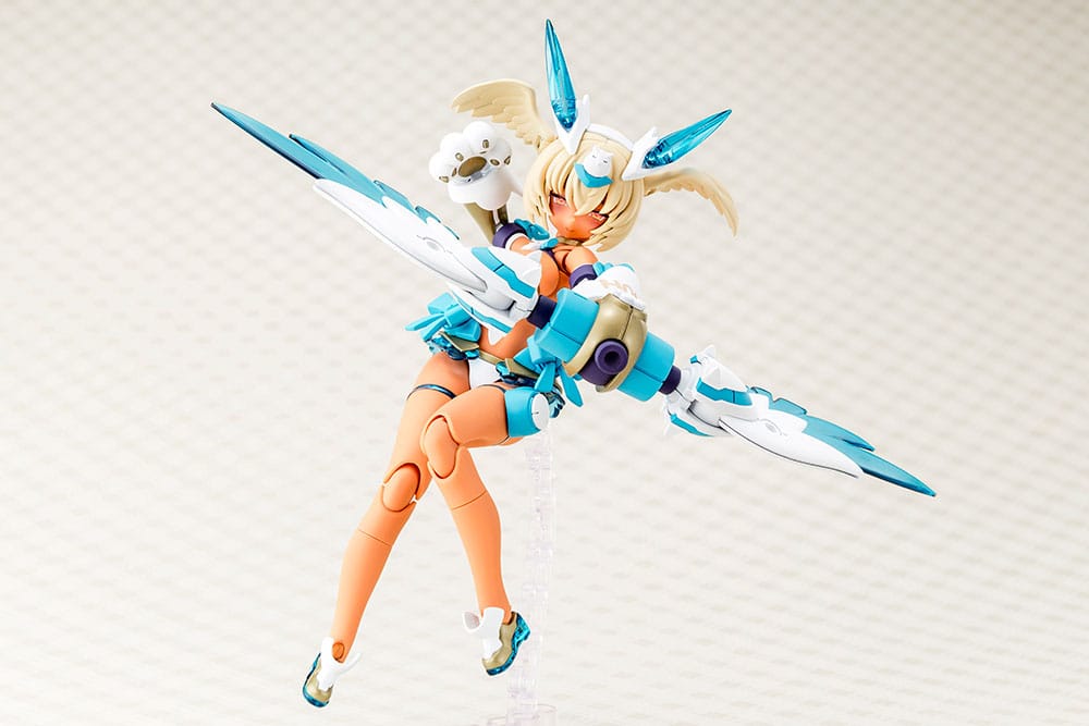 Megami Device Puni Mofu Kin Xiao gliding pose with wings swept back, side view