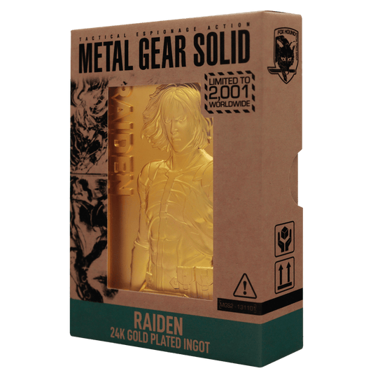 Metal Gear Solid 2 - 24k Gold Plated Raiden Ingot - Loaded Dice
