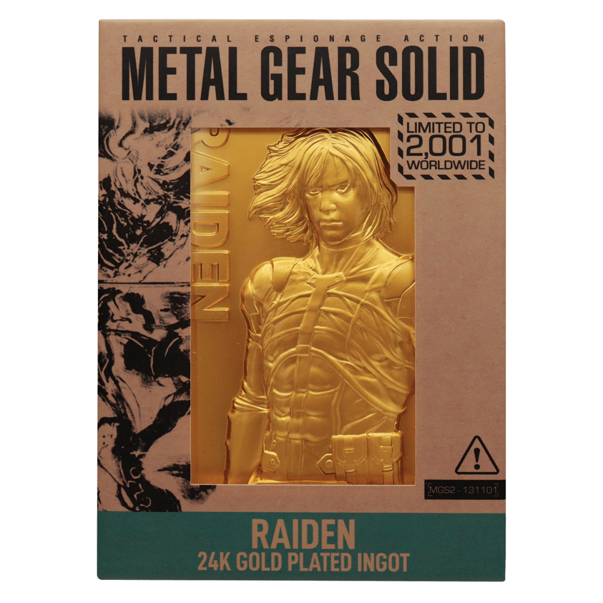 Metal Gear Solid 2 - 24k Gold Plated Raiden Ingot - Loaded Dice