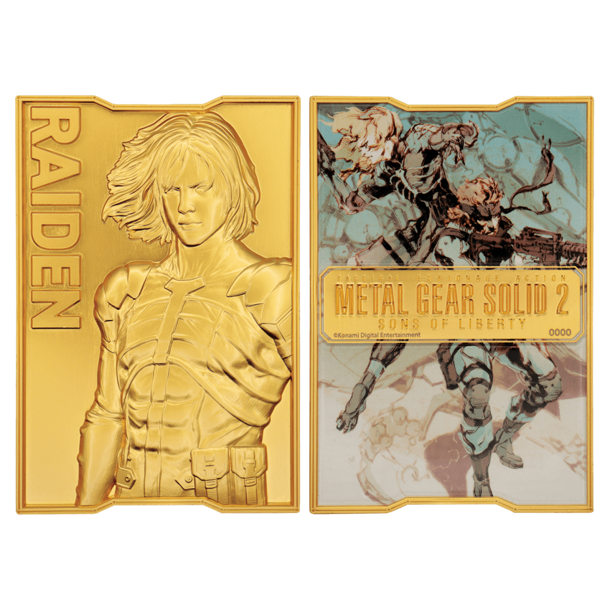 Metal Gear Solid 2 - 24k Gold Plated Raiden Ingot - Loaded Dice