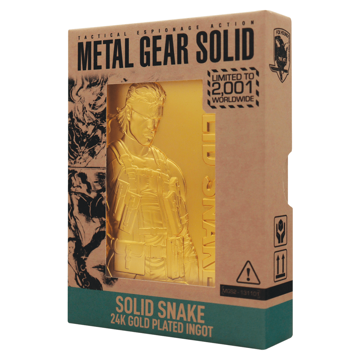 Metal Gear Solid 2 - 24k Gold Plated Snake Ingot - Loaded Dice