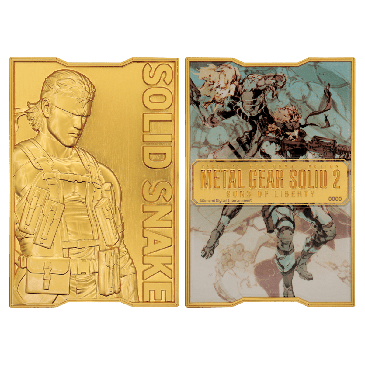 Metal Gear Solid 2 - 24k Gold Plated Snake Ingot - Loaded Dice