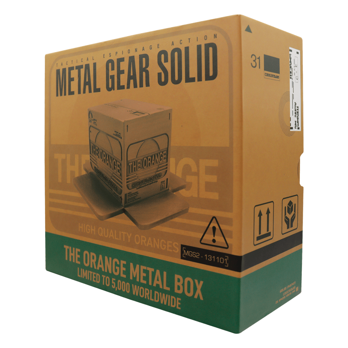 Metal Gear Solid 2 - Replica Antique Gold Plated Cardboard Box - Loaded Dice