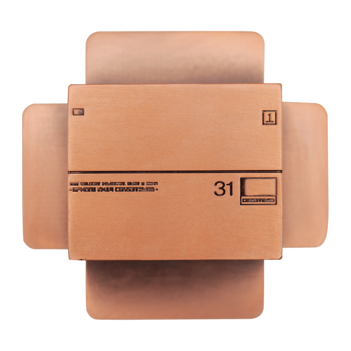 Metal Gear Solid 2 - Replica Antique Gold Plated Cardboard Box - Loaded Dice