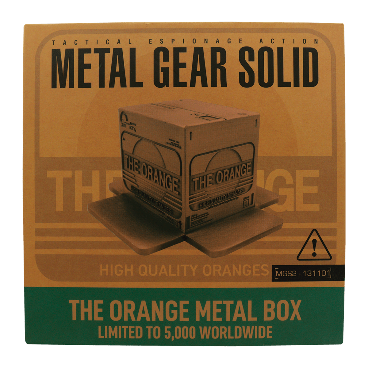 Metal Gear Solid 2 - Replica Antique Gold Plated Cardboard Box - Loaded Dice