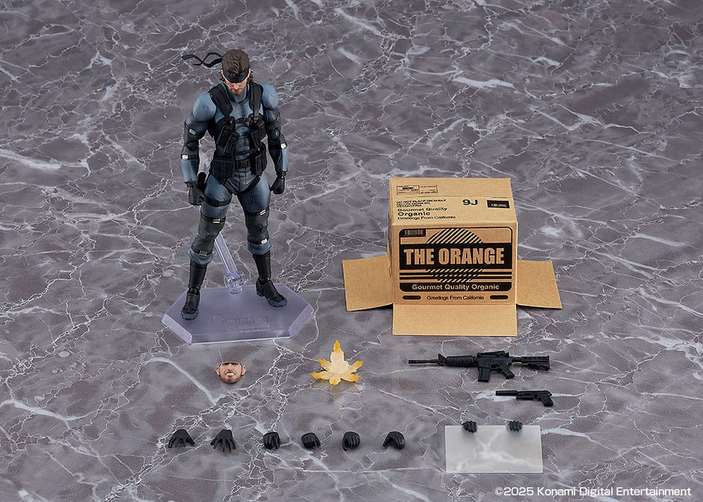 figma Solid Snake Updated Edition with all accessories: box, guns, hands, face plate