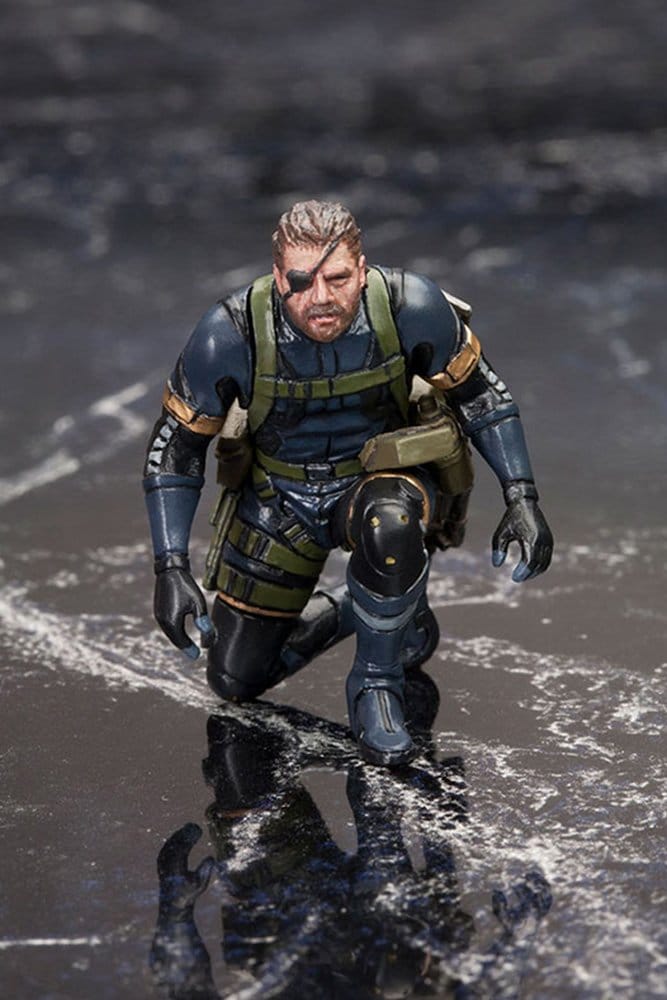 Kotobukiya Metal Gear Solid V Snake figure in crouching pose, front view