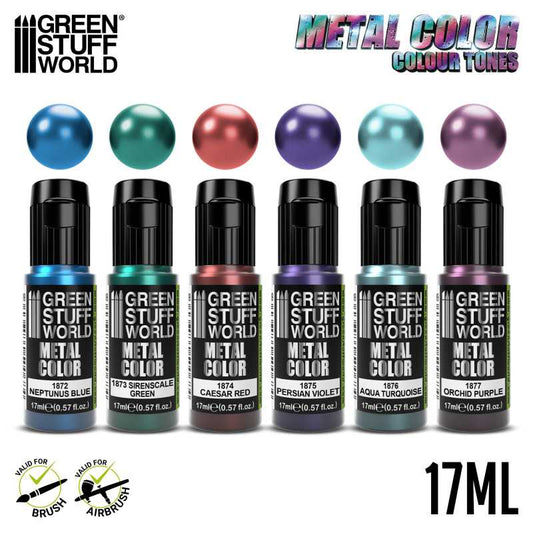 Green Stuff World Metallic Paints Set - Colours - Loaded Dice