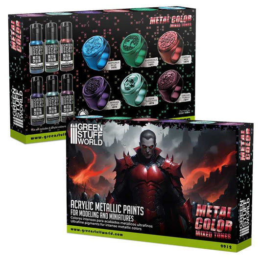 Green Stuff World Metallic Paints Set - Colours - Loaded Dice