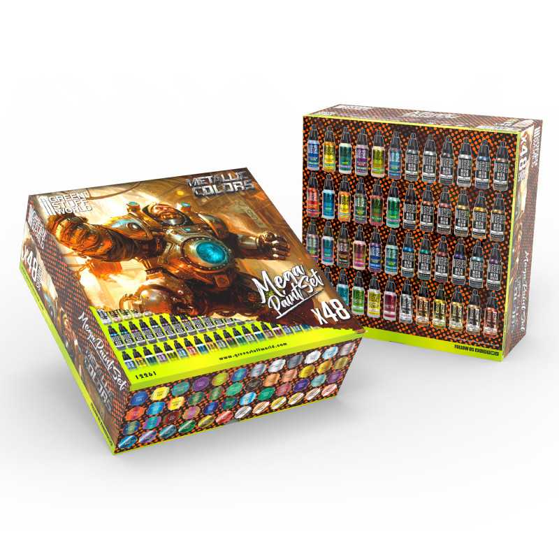 Green Stuff World Metallics Mega Paint Set - Loaded Dice