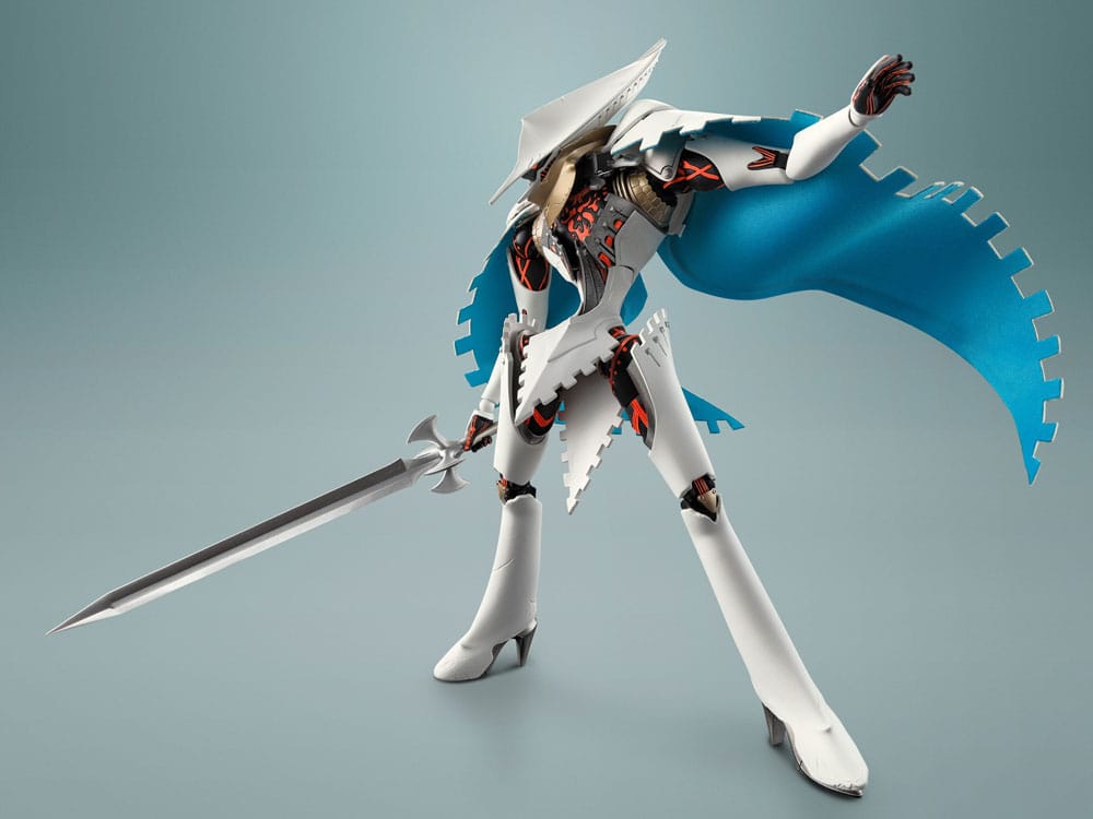 Metaphor: ReFantazio S.H.Figuarts Seeker figure by Bandai Tamashii Nations with sword and blue cape