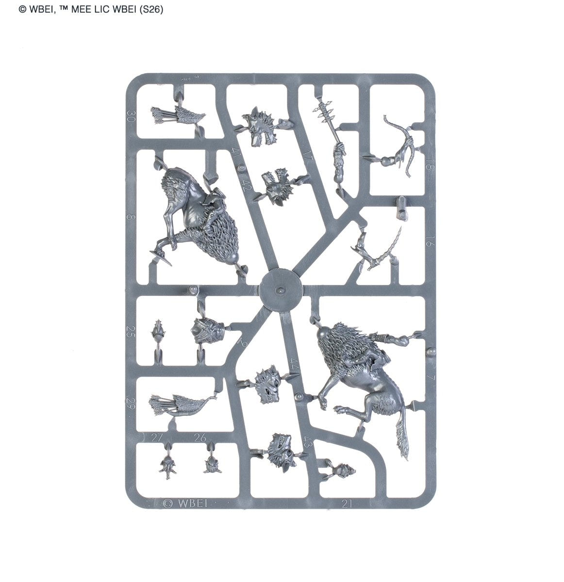 Dol Guldur Battlehost Fell Warg and rider unpainted plastic sprue, frame 3 of 5