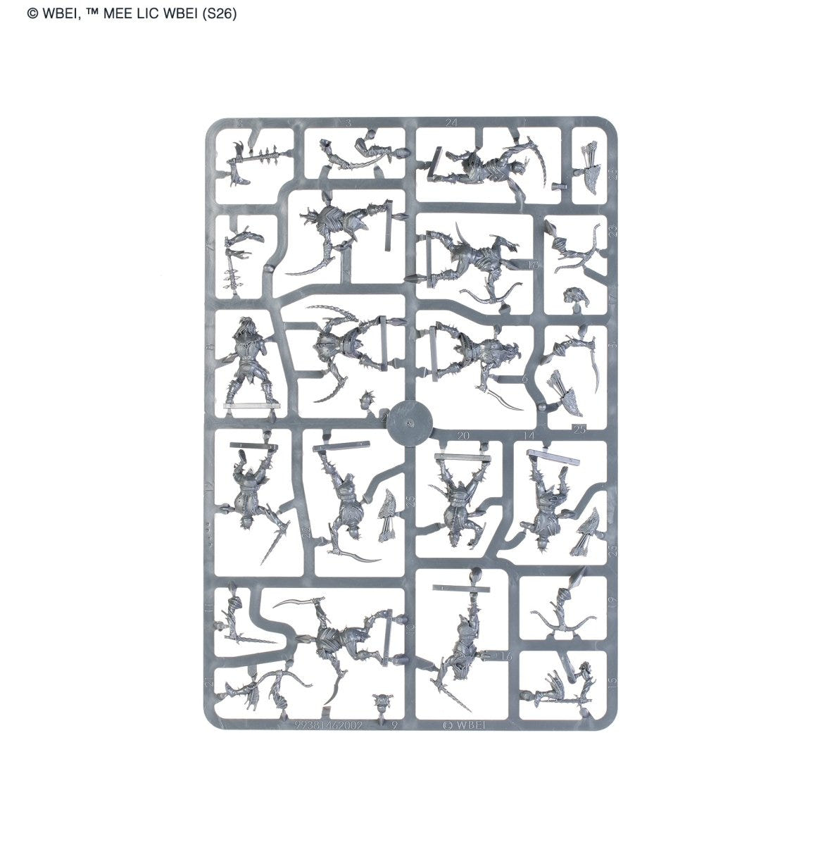 Dol Guldur Battlehost Hunter Orc unpainted plastic sprue, frame 1 of 5