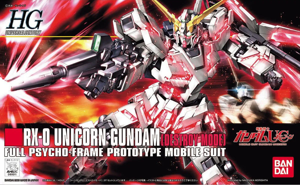 Bandai HGUC 1:144 RX-0 Unicorn Gundam (Destroy Mode) - MK57399