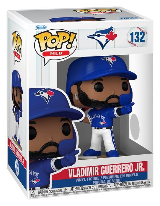 Vladimir Guerrero Jr. Funko POP! MLB vinyl figure in its Toronto Blue Jays box, number 132