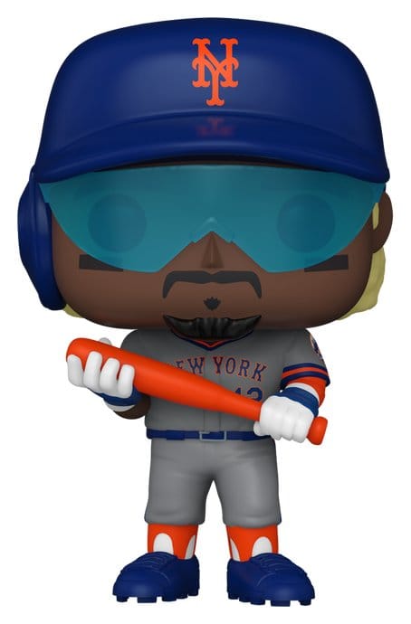 Funko POP! MLB Francisco Lindor in New York Mets uniform holding an orange bat