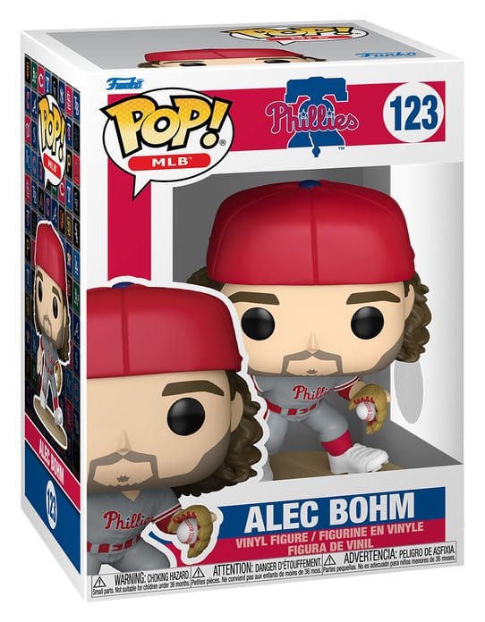 Alec Bohm Funko POP! MLB vinyl figure in its Philadelphia Phillies window box, number 123