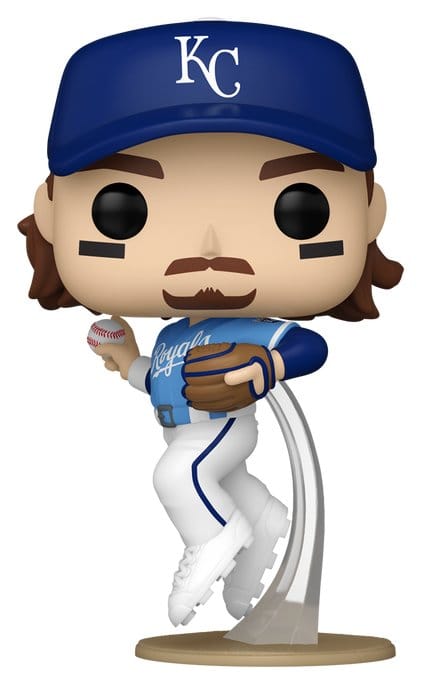 Funko POP! MLB Bobby Witt Jr. in Kansas City Royals uniform with glove, mid-throw