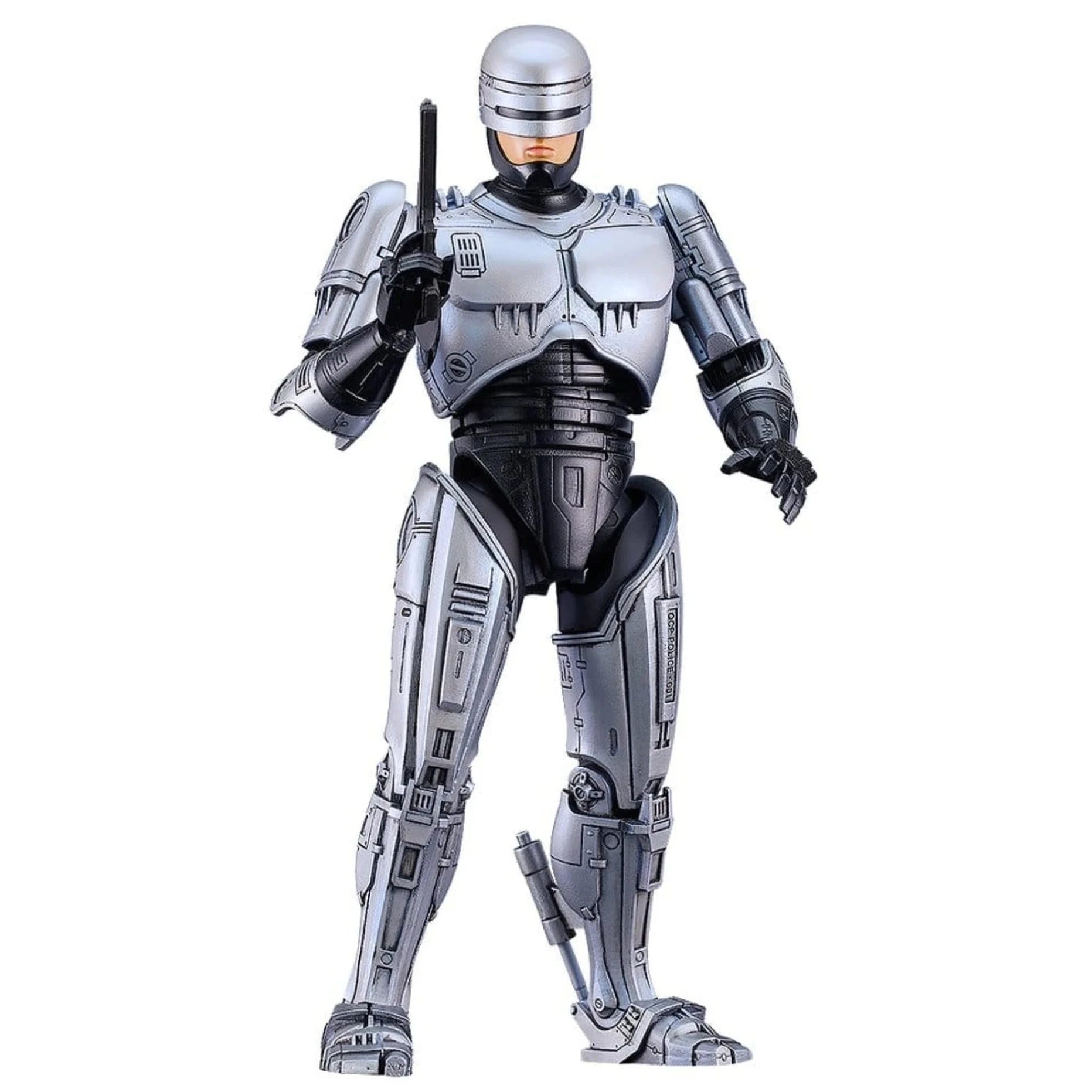 MODEROID RoboCop plastic model kit, built, holding the Auto 9