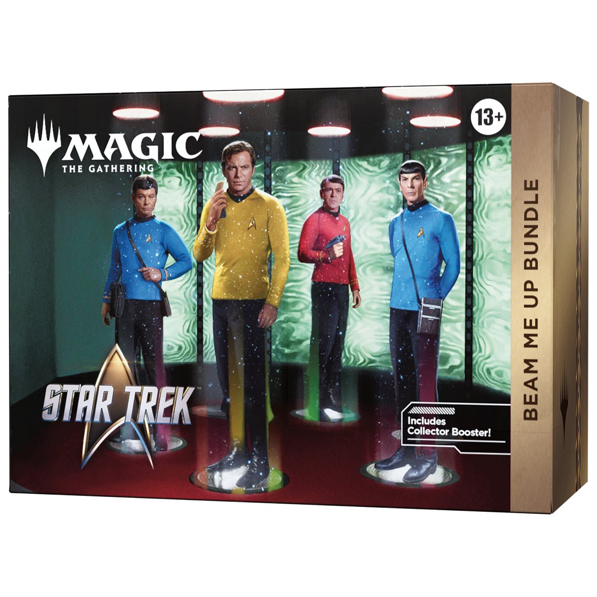 Magic: The Gathering Star Trek Beam Me Up Bundle, side view of the box