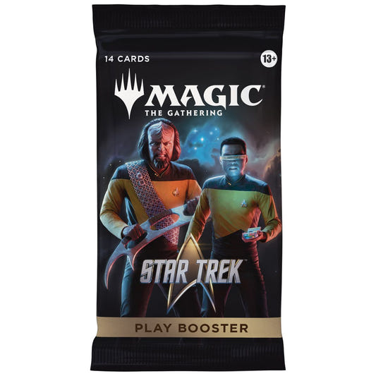 Magic: The Gathering Star Trek Play Booster pack, 14 cards, pack art 1 of 3