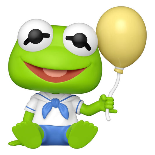 Funko POP! Baby Kermit from Muppet Babies in a sailor top holding a yellow balloon