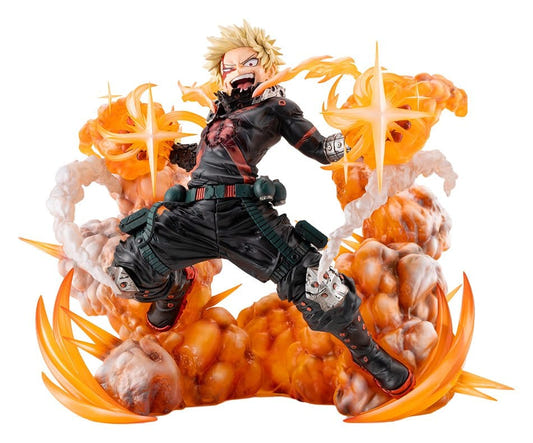 Kotobukiya ARTFX J My Hero Academia Katsuki Bakugo 1/8 figure engulfed in explosion effect, front view