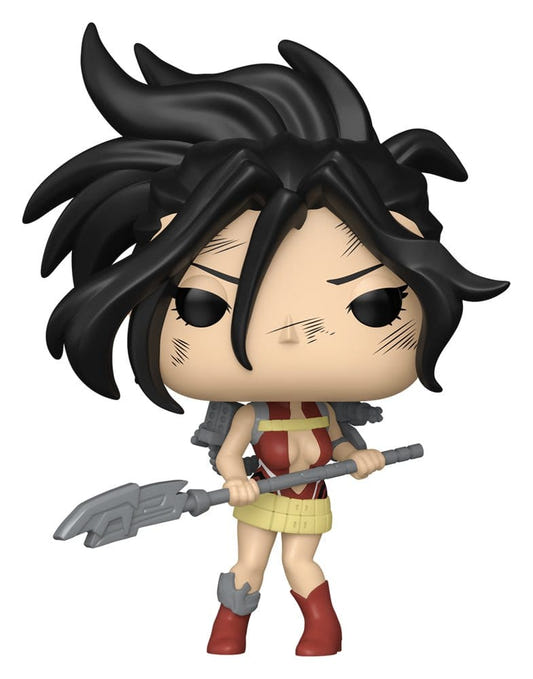Funko Pop! Animation Momo Yaoyorozu vinyl figure from My Hero Academia holding a long spear