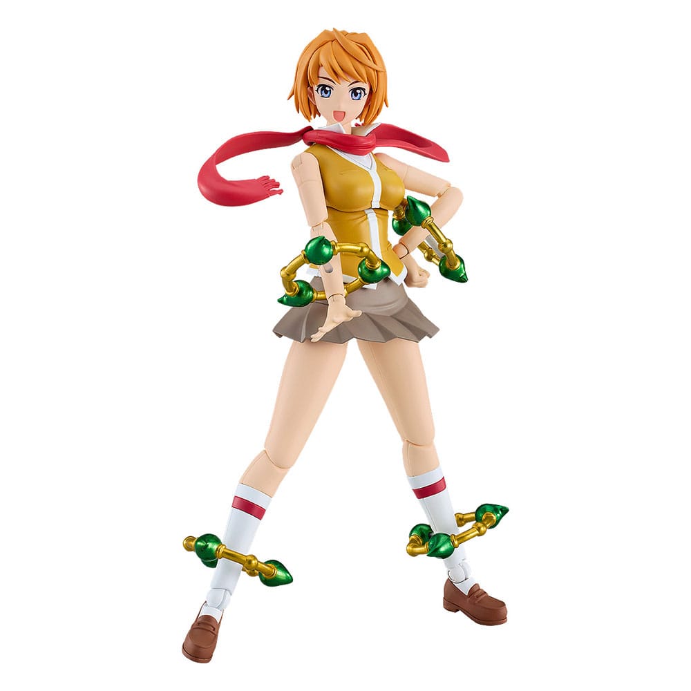 Good Smile Company My-HiME PLAMATEA Mai Tokiha model kit with red scarf and element rings, on white