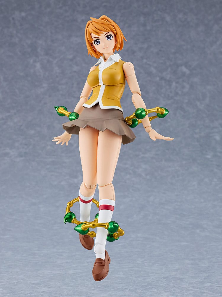 Mai Tokiha PLAMATEA model kit without scarf, arms out, element rings on arms and legs