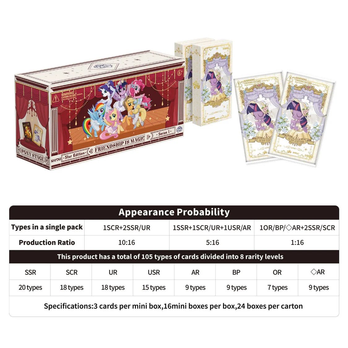 My Little Pony-Friendship Eternal Cards-Star Edition Series 1 (16 Mini Boxes) - Loaded Dice