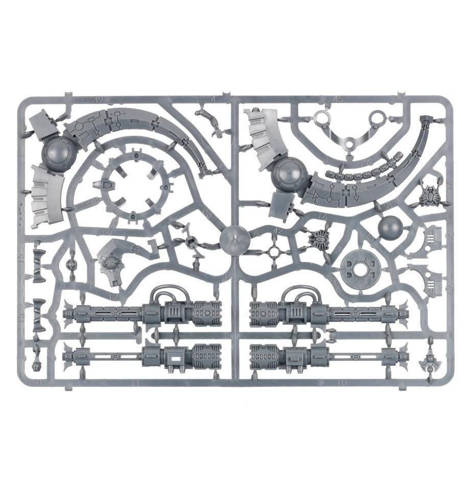 Necrons Catacomb Command Barge unpainted plastic sprue, frame 2 of 3
