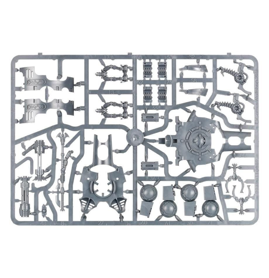 Necrons Catacomb Command Barge unpainted plastic sprue, frame 1 of 3
