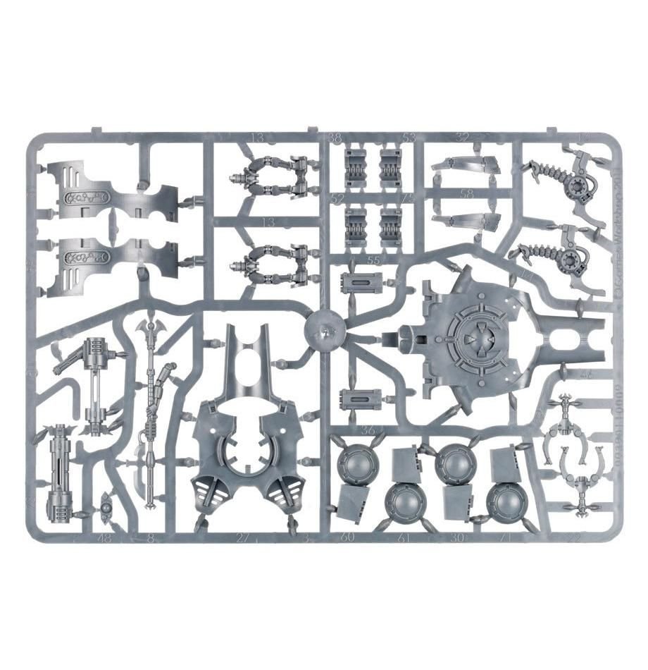 Necrons: Catacomb Command Barge sprue contents - Loaded Dice