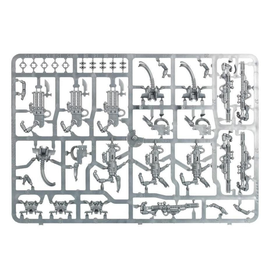 Games Workshop Necrons Immortals / Deathmarks unpainted plastic sprue, frame 1 of 2