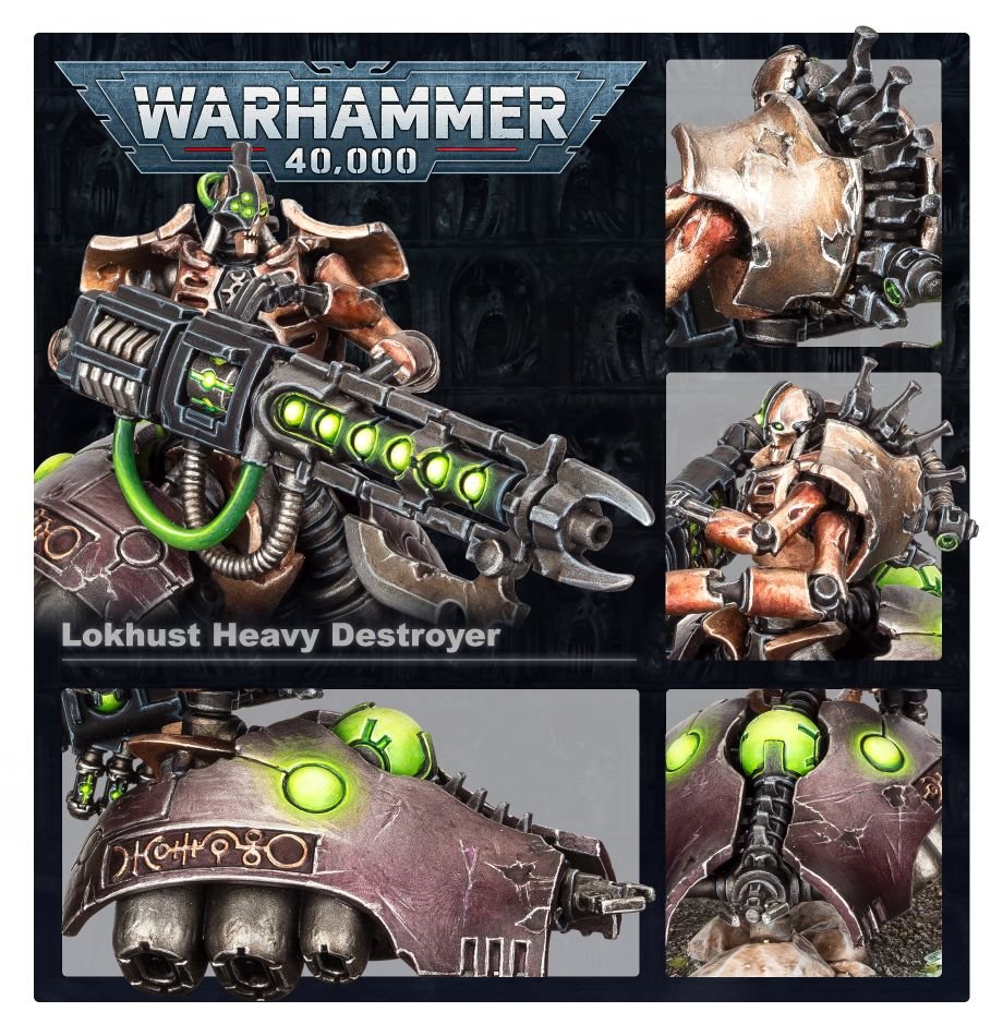 Necrons: Lokhusts Heavy Destroyer model detail - Loaded Dice