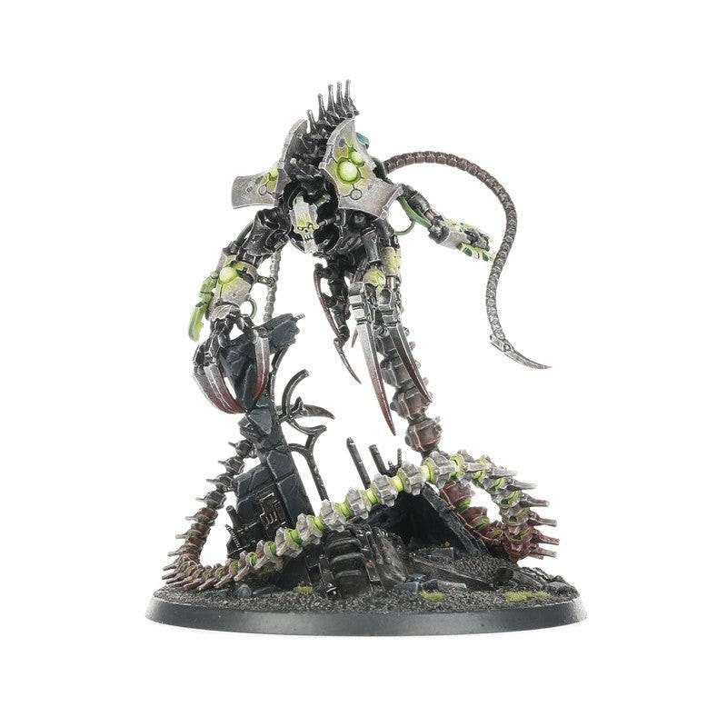 Painted Nekrosor Ammentar side view showing its scenic base and curved spine