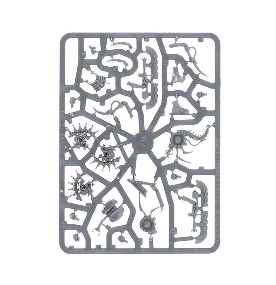 Necrons: Ophydian Destroyers sprue contents - Loaded Dice
