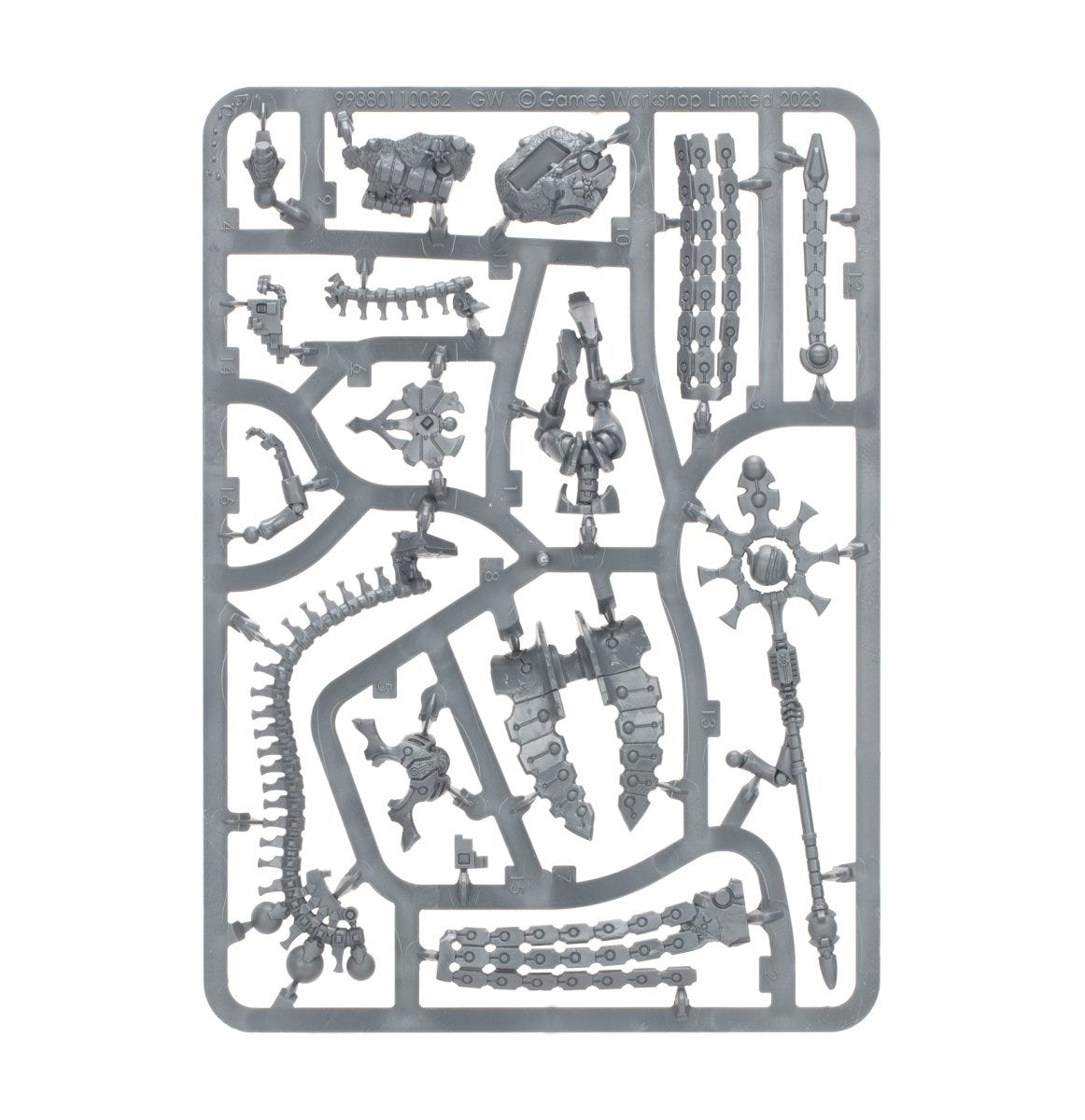Necrons Orikan the Diviner unpainted plastic sprue, frame 1 of 1